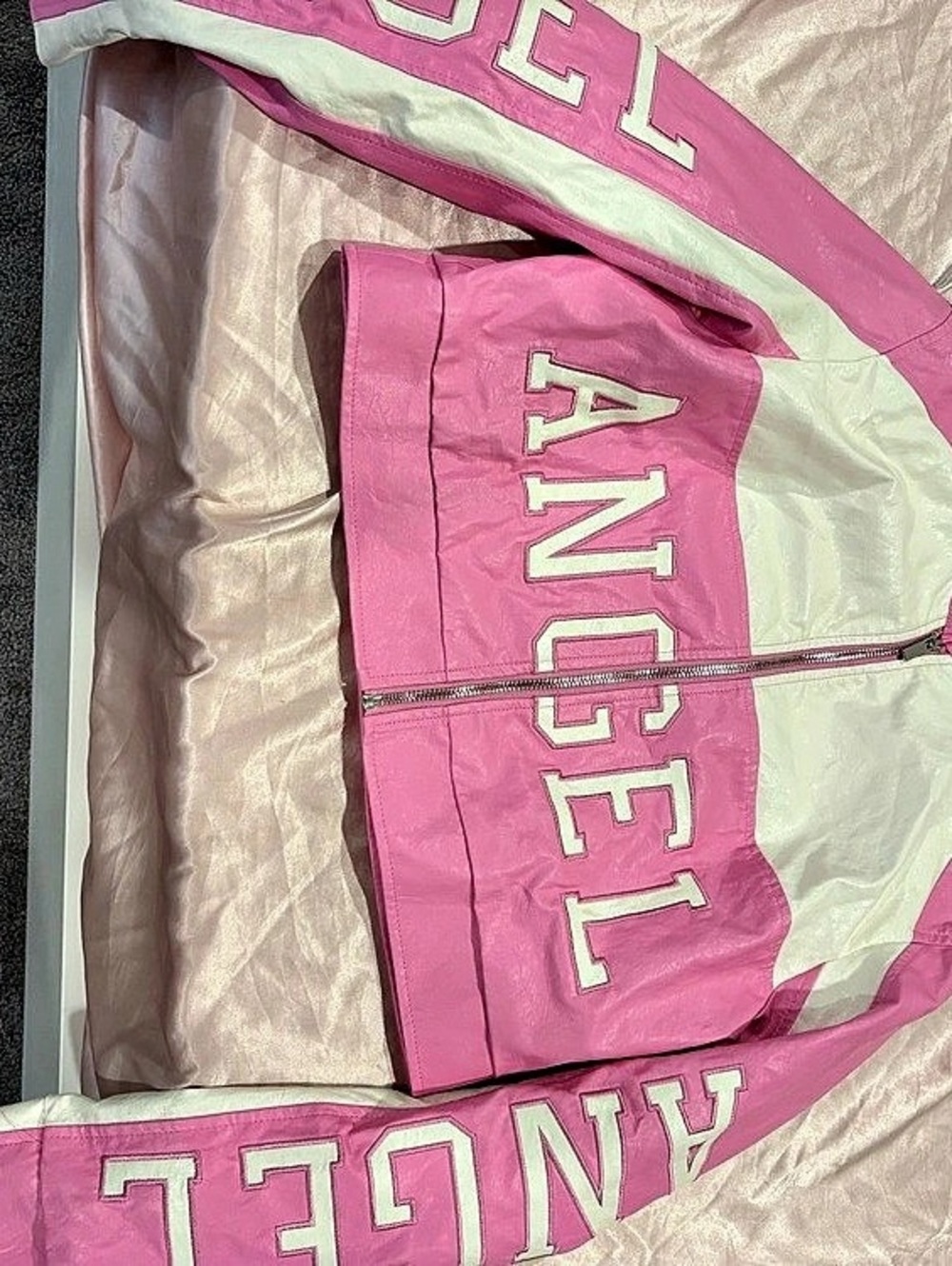 Forever 21 Pink & White Varsity Jacket Size Medium